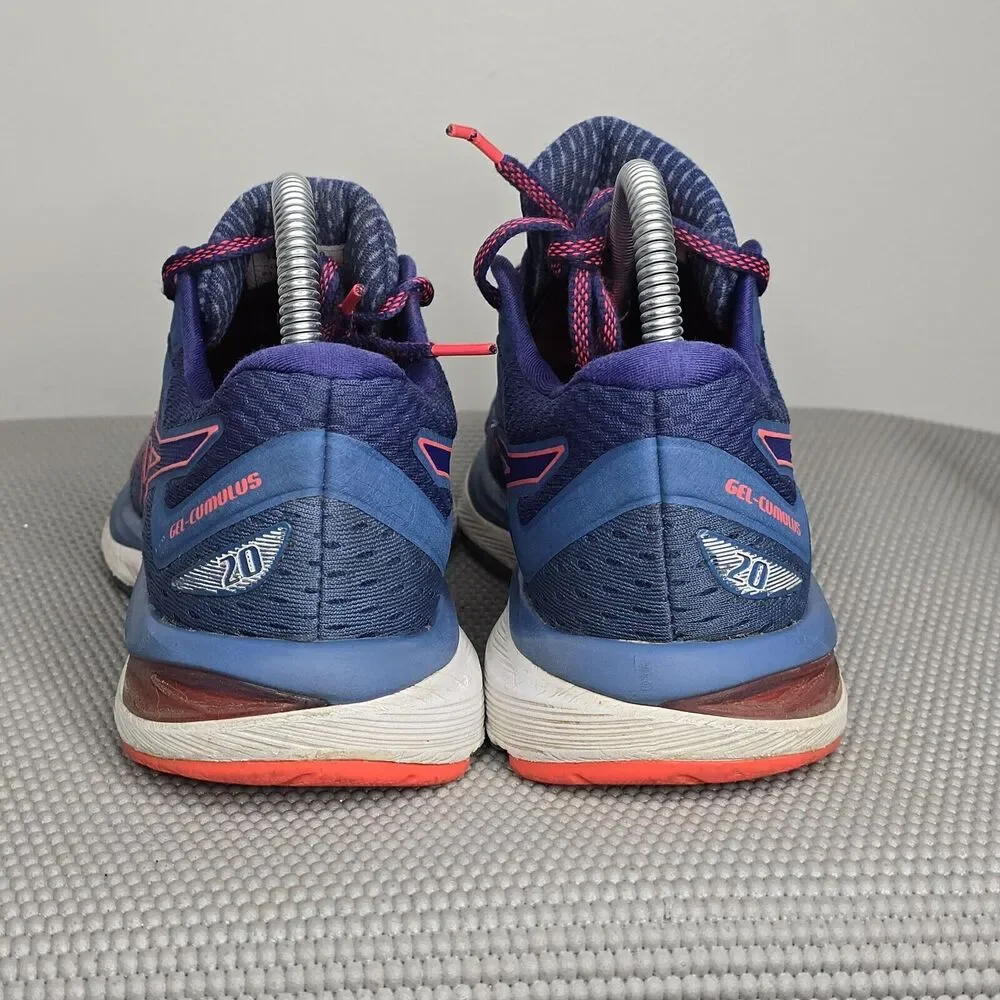 ASICS Womens Gel Cumulus‎ 20 Running Shoes 1012A008 Blue-Pink-White Size US 7